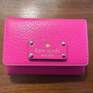 Kate Spade hot pink mini wallet
